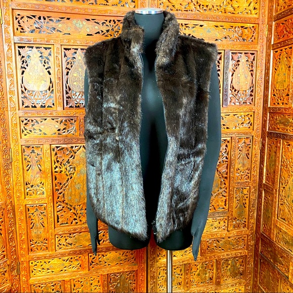 Giacca Gallery Company Reversible Fur Vest - Picture 10 of 12